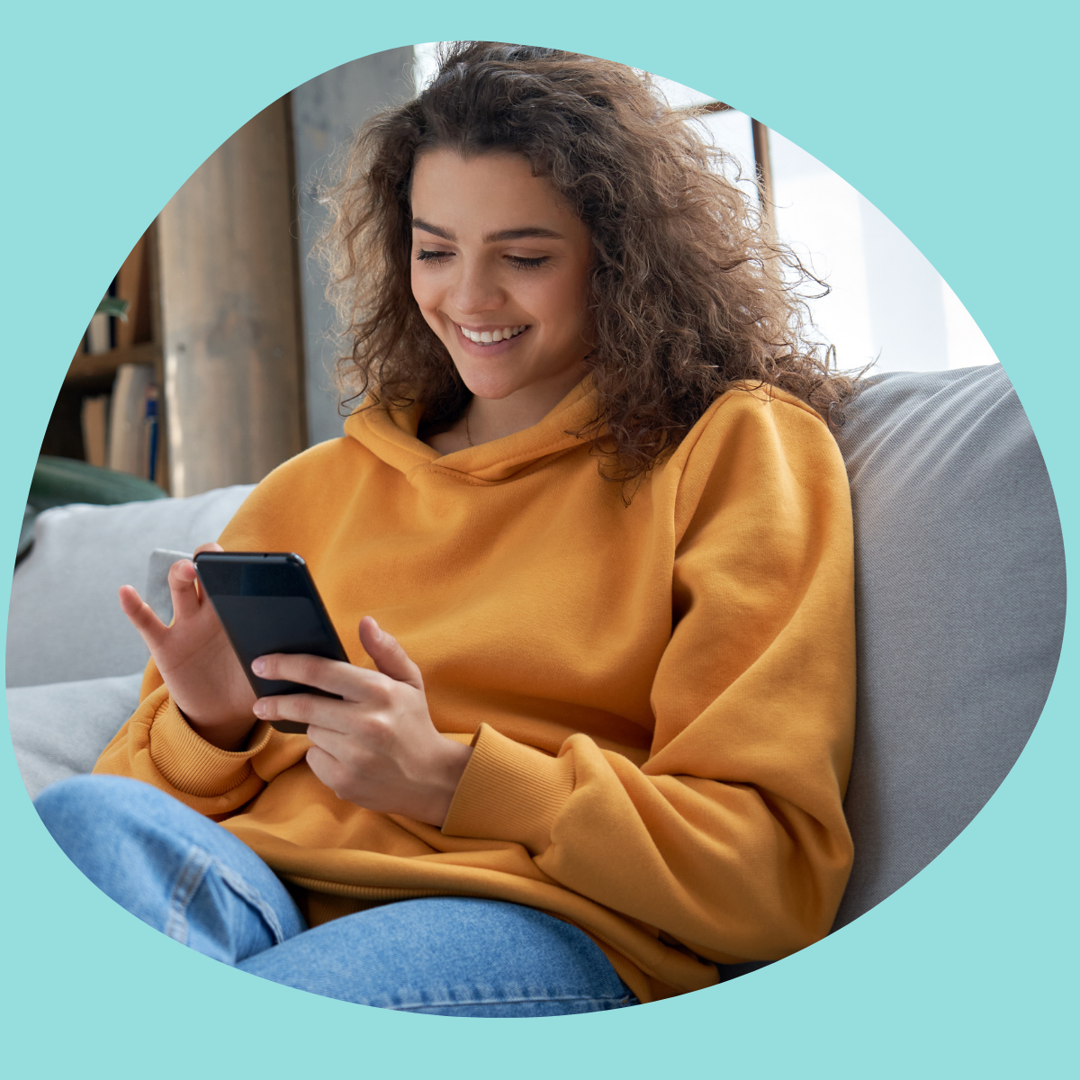 Teenage girl on phone Teenage girl on phone